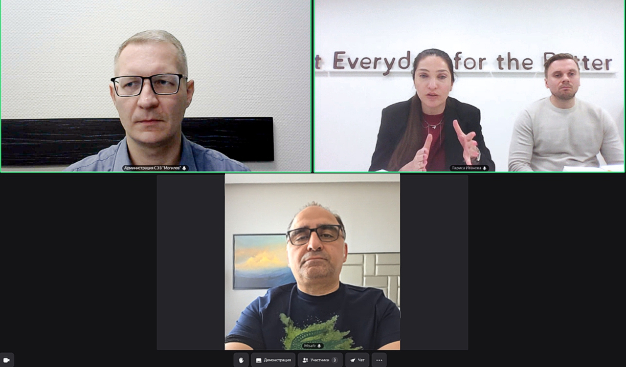 Адбылася серыя анлайн-сустрэч прадстаўнікоў прадстаўнікоў кампаній-рэзідэнтаў СЭЗ "Магілёў" з інфармацыйным павераным адміністрацыі СЭЗ "Магілёў" у Турэцкай Рэспубліцы Хаканам Генішам